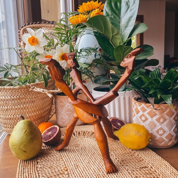 Vintage Hand Made Wooden Collapsable Sculpture Art - Picture 3 of 16